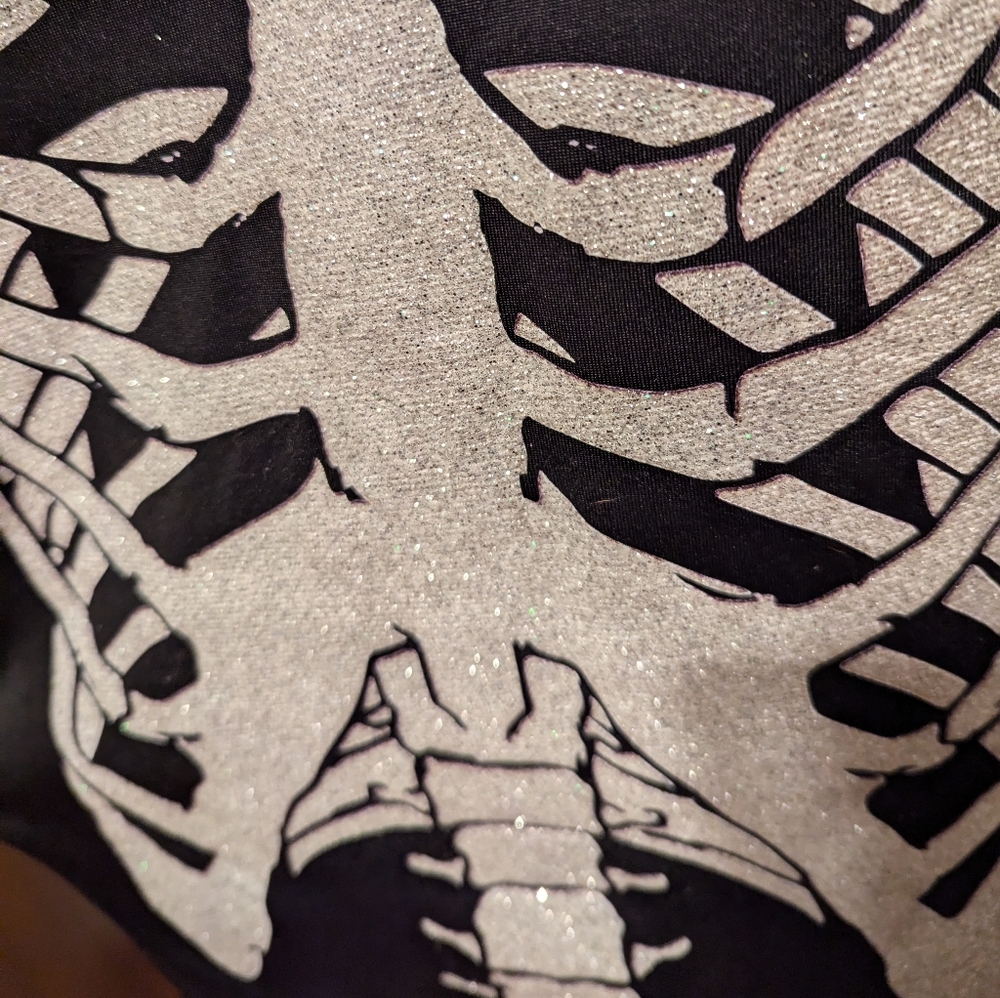 Spirit glitter skeleton Halloween hooded tunic dress - Picture 4 of 5